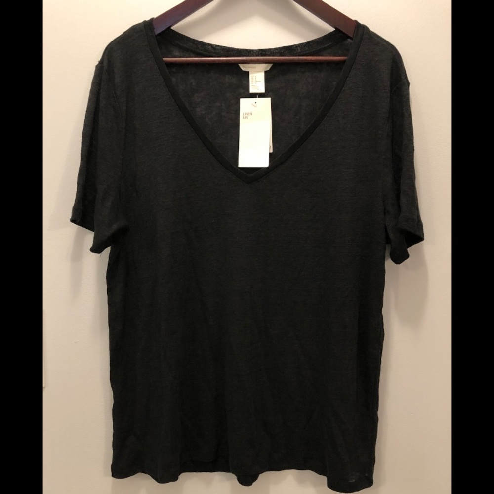 3/$25✨ H&M linen t-shirt